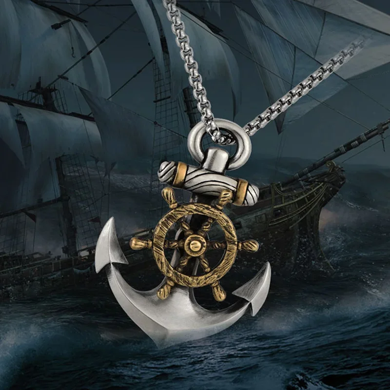 Battle Rope Anchor - Collier pendentif ancre de gouvernail de